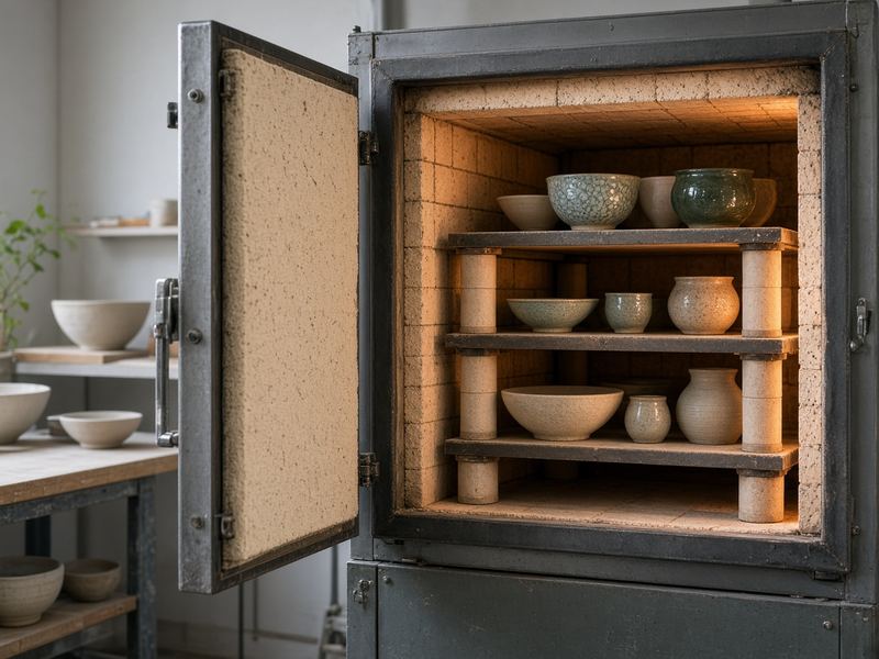 Kiln firing at Ceramics Gaswotitub