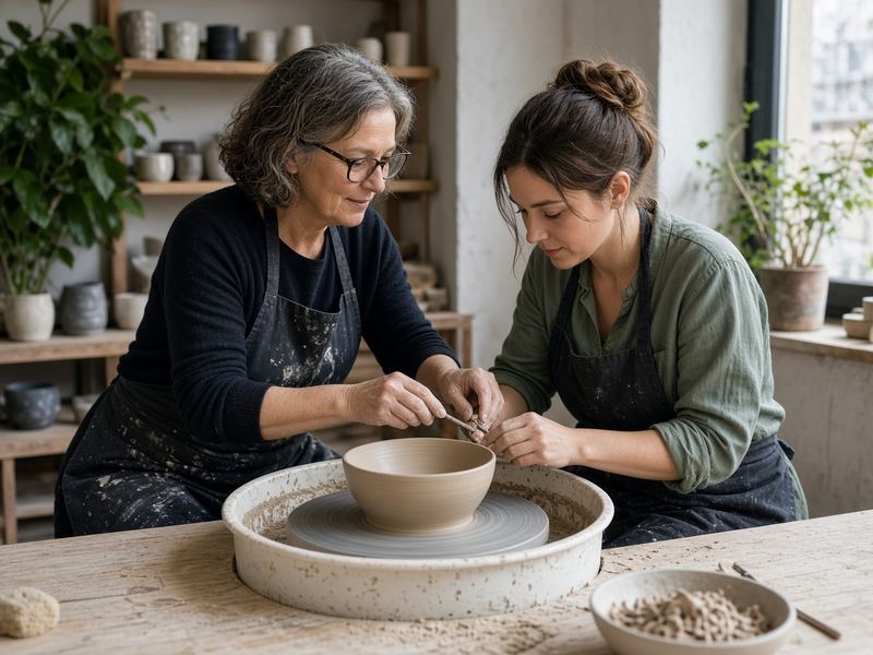Wheel classes at Ceramics Gaswotitub